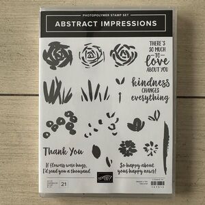 NWT Stampin’ Up! Abstract Impressions Stamp Set